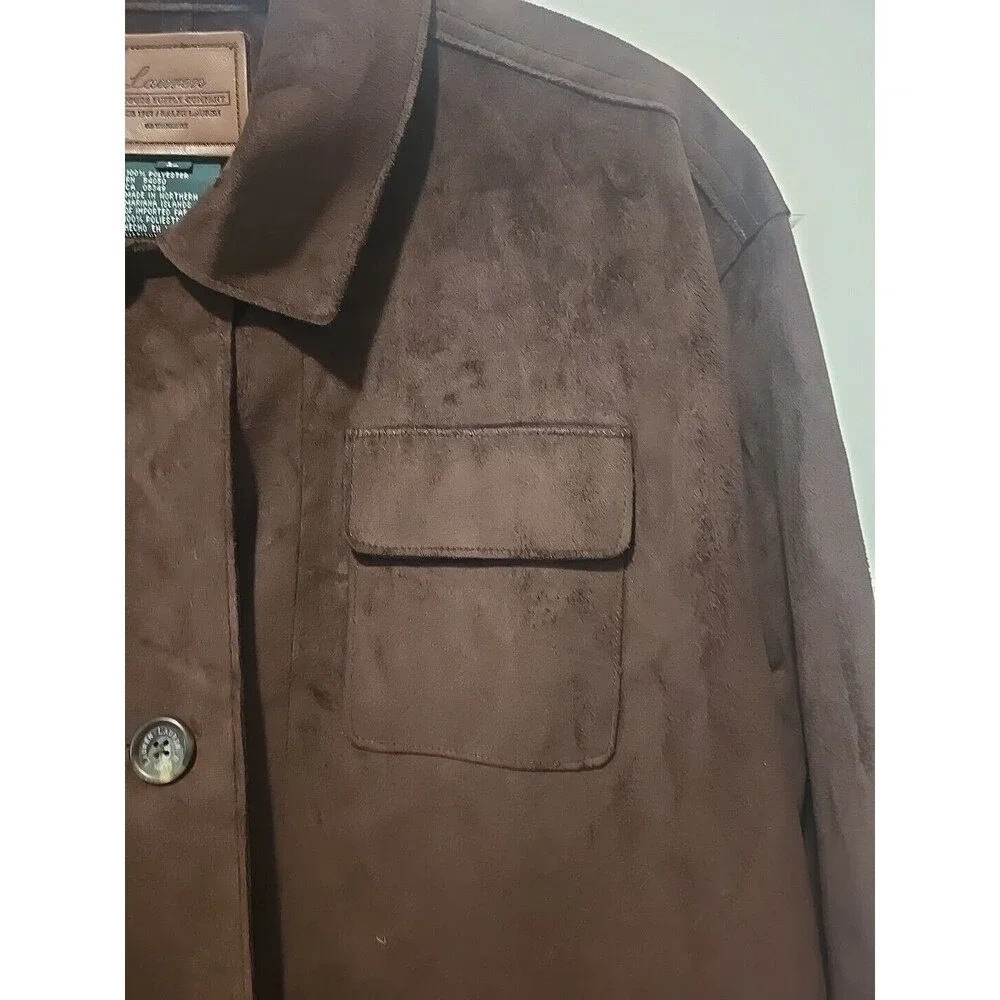 Brown Suede Women's Blazer - Picture 3 of 10